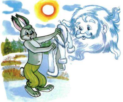 зайчишка и снег шуба