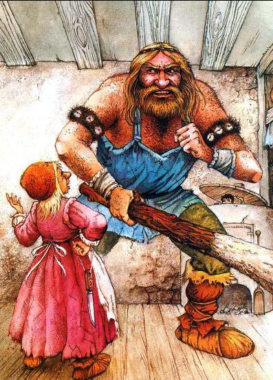 Джек и бобовый стебель (английская сказка) великан с дубиной