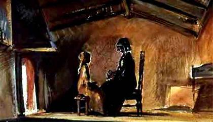 Джоан и хромой гусопас (сказка) Джоан придвигала скамеечку поближе к огню и просила свою старую нянюшку рассказывать ей сказки про смелых рыцарей и прекрасных дам