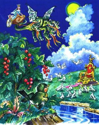 Елена премудрая на колеснице и змее горыныче