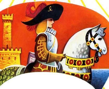 Фанта Гиро надела снаряжение, взяла меч и пистоль и стала выглядеть как настоящий мужчина. Она села на коня