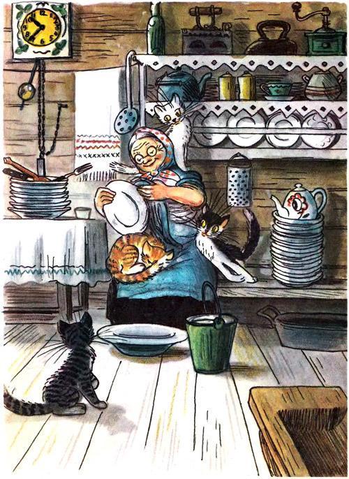 Федорино горе (стих Корнея Чуковского) Федора и ее вернувшаяся посуда