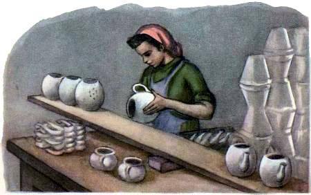 работница завода фарфоровой продукции