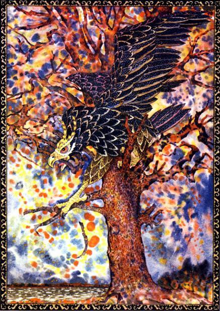 птица на дереве