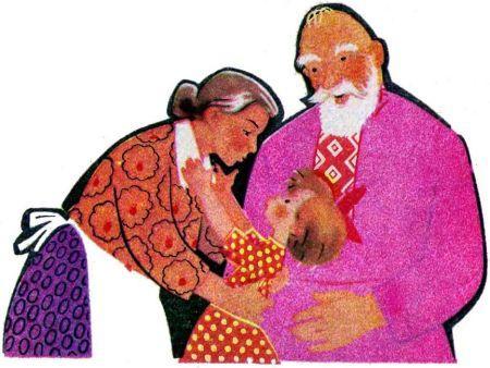 дедушка, бабушка и внучка