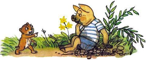 чумазый грязный поросенок и хомяк