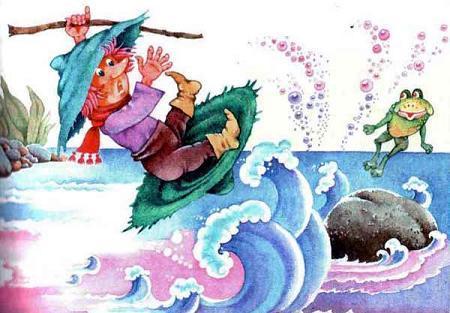 Хербе перевернулся плывя в Большой Шляпе по озеру