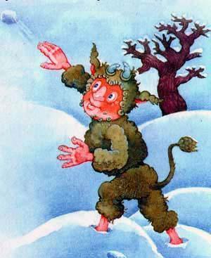 Цвоттель играет в снежки