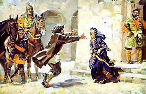 царица мужа во дворце встречает