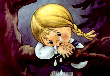 Грейтуте плачет в лесу