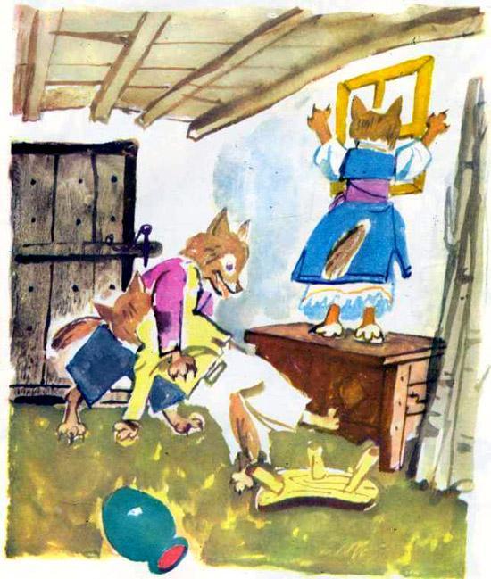 Храбрый заяц и волчица