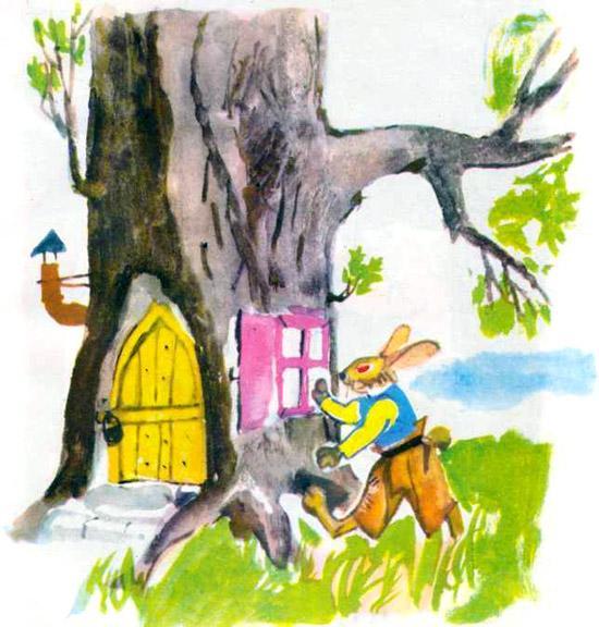 Храбрый заяц и волчица