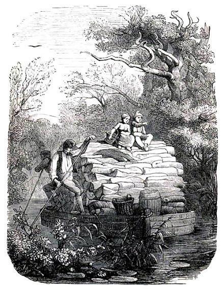 Иб и Христиночка (сказка) Иб и Христиночка переправляются на лодке с грузом по реке