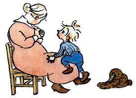 Эмиль мигом вскарабкался на колени к пасторше