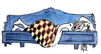 на своем кухонном диване уснула Лина