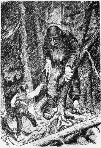 Как Аскеладд с троллем наперегонки ели (сказка) Аскеладд и Лесной тролль