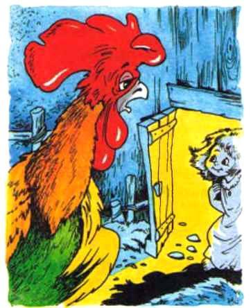 Маша  и петух