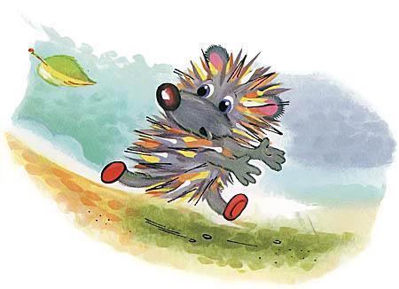 Ёжик бежит домой