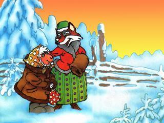 лиса и овца зима