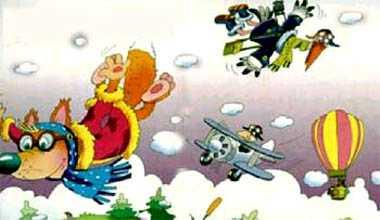 Как лиса училась летать (сказка) журавль сбросил лису с себя