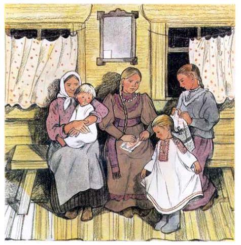 Как рубашка в поле выросла (рассказ) семья