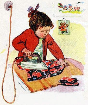 Как я шила платье (рассказ) девочка гладит платье