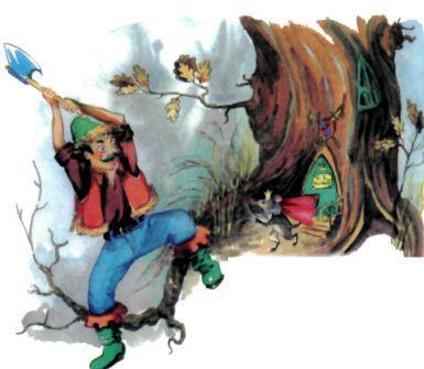 дровосек рубит топором