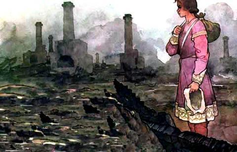 Вернулся Никитушка в родные края и видит - одни головешки кругом дымятся