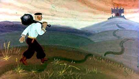 Катигорошек с булавой идет к логову змея