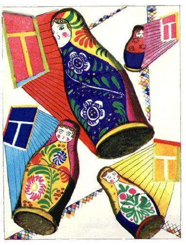 Катя в Игрушечном городе (сказка) матрешки