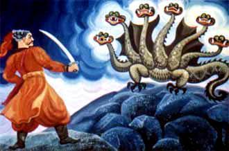 Казак Мамарыга (сказка) Казак Мамарыга Соскочил воин с коня, о землю ударился, в змея превратился.