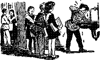 Федя Рыбкин отмывает кляксы