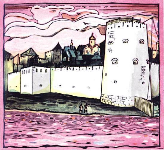 Московский Кремль во времена Димитрия Донского.