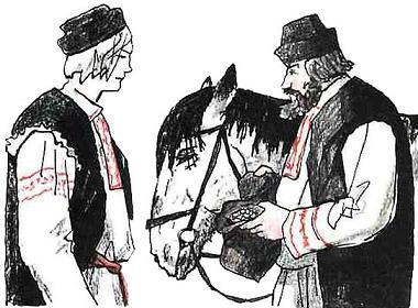 Когда лучше горе горевать, беду бедовать (сказка) два мужика и лошадь