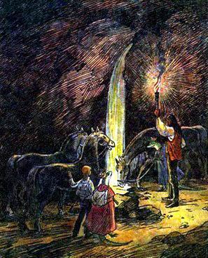 Колдовской сапфир (сказка-повесть) лошади у водопоя