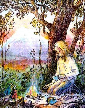 Колдовской сапфир (сказка-повесть) девочка и костер в лесу