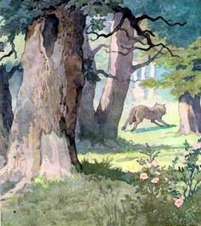 Красная шапочка (сказка) Волк и побежал, что было духу по самой короткой дорожке