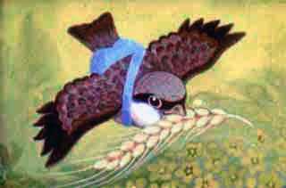 Крылатый, мохнатый да масленый (сказка) Воробей еду приносил.