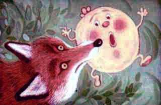 Лиса как ухватит блинок за масленый бок