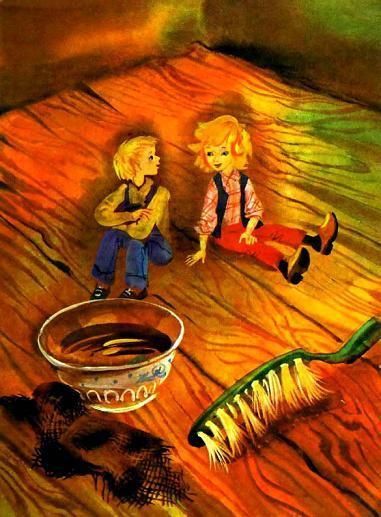 Ниссе и Бертиль огромная щетка