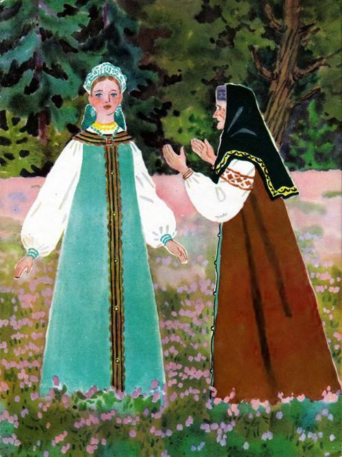 Глядит мамушка Варварушка, протирает глаза, будто спросонья, и видит перед собой Крупеничку, красавицу свою ненаглядную