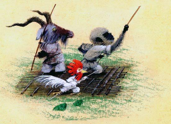 Легенда о Восточном календаре козел обезьяна и петух на плоту