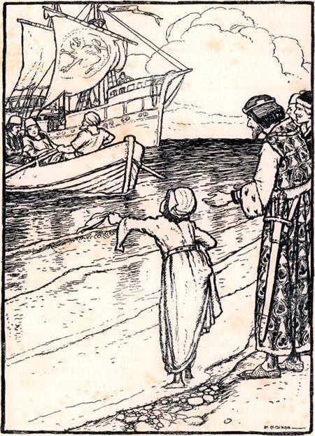 Легенды о короле Артуре Корабль Тристана приплыл к замку короля Ангвисанса