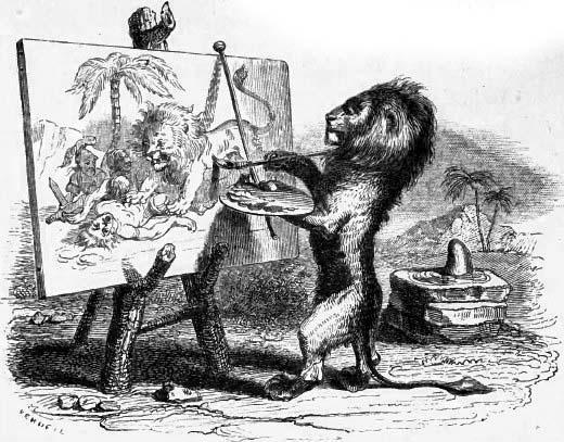 Лев, сраженный человеком