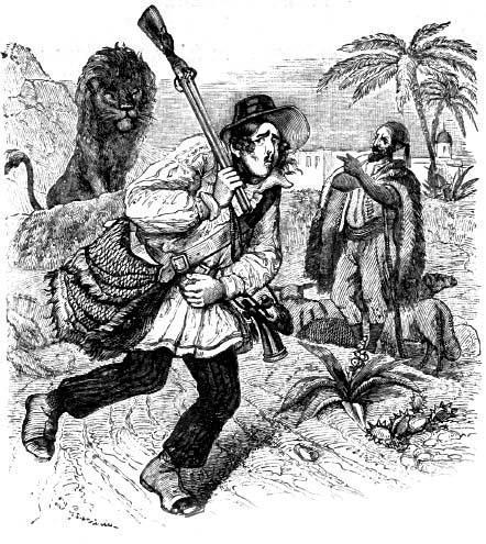 Лев и охотник