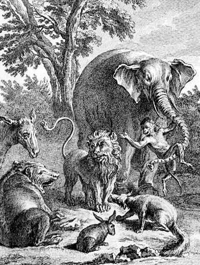 Лев в походе (басня) Лев в походе