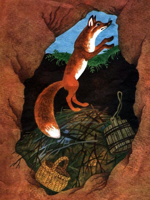 Набросал столько, что лисица выбралась по палкам из ямы