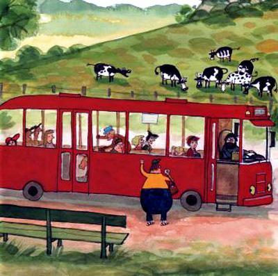 Лиза ждет автобуса