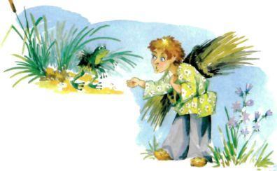 сын-дурак и лягушка