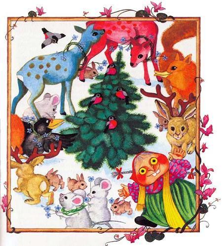 Маленькая Баба-Яга (сказка) Маленькая Баба-Яга новый год звери